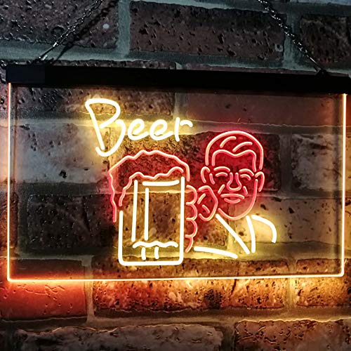 Classic Beer Dual LED Neon Light Sign